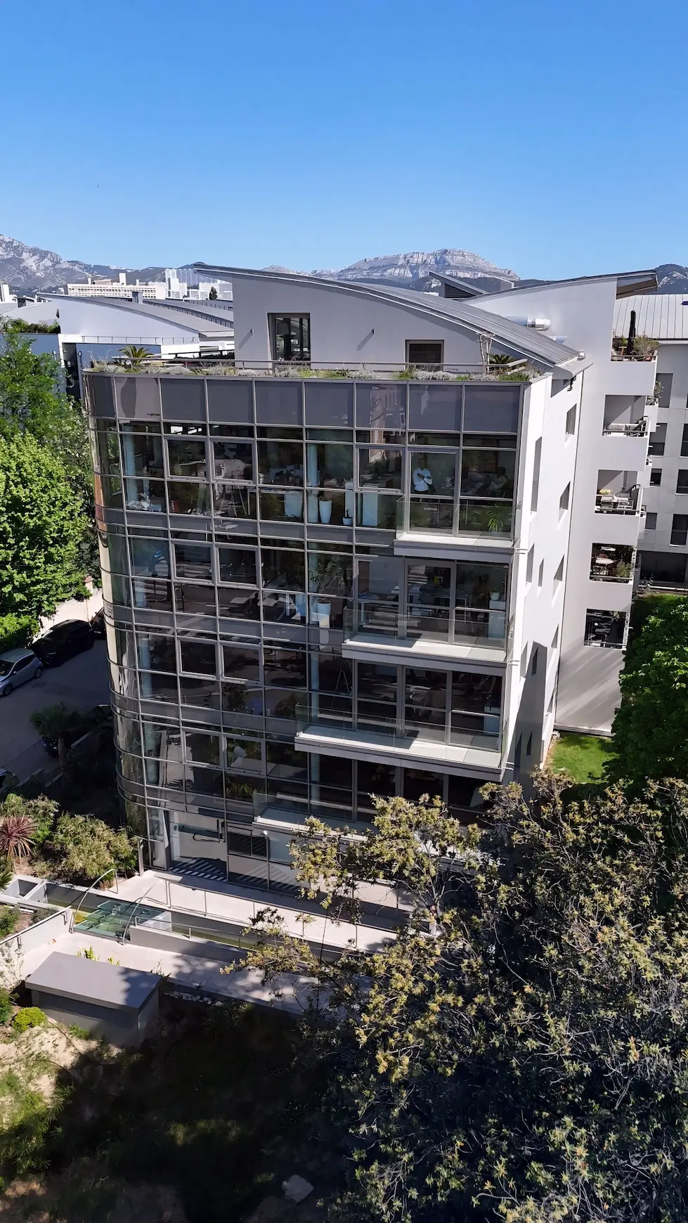 Vue drone bureaux